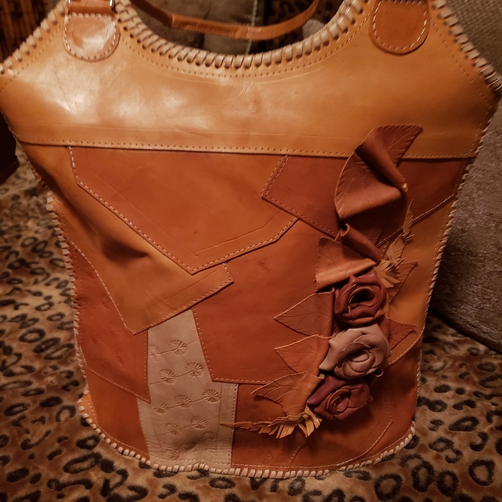 Genuine Leather Patchwork Bag